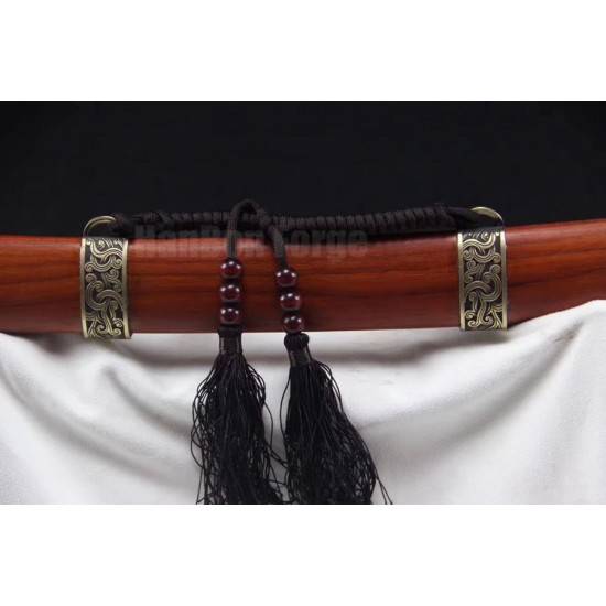 Chinese Sword Dadao Broadsword Traditional Handmade Damascus Single Edged Blade For Sale