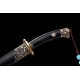 Qianlong Dragon Chinese Sword Dao Sabre Folded Steel Blade Ebony Scabbard