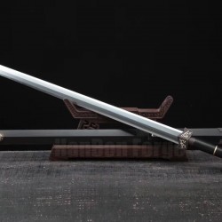 Tricolor Copper Han Jian Dragon Sword Chinese Sword Folded Steel Clay Temper Blade