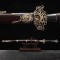 Ming Gong Jian Chinese Sword Folded Steel Blade Full Tang Ebony Scabbard Brass Fittings