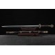 Ming Gong Jian Chinese Sword Folded Steel Blade Full Tang Ebony Scabbard Brass Fittings