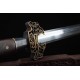 Ming Gong Jian Chinese Sword Folded Steel Blade Full Tang Ebony Scabbard Brass Fittings