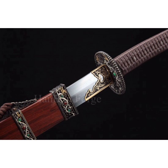 Handmade Chinese Sword Dao (清月) Saber Sword Dragon Theme