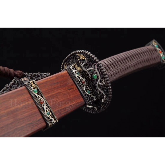 Handmade Chinese Sword Dao (清月) Saber Sword Dragon Theme
