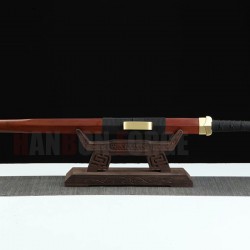 Chinese Sword Han Jian Feather Pattern Steel Eight Sides Blade 