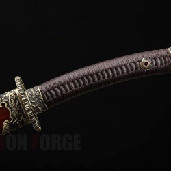 Folded Pattern Steel Clay Tempered Blade Chinese Eight Immortals Dao Sword
