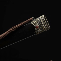  Chinese Tang Dao Sword Pattern Steel Folded Steel Blade Clay Tempered Samurai Sword