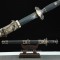 Chinese Jian Sword Song Dynasty Folded Pattern Steel Blade Clay Tempered Straight Double Edge Blade Sword 