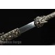 Chinese Sword Longwang Jian Hand Forged Folded Pattern Steel Blade Clay Tempered With Real Hamon