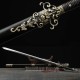 Chinese Sword Huolong Jian Dragon Sword Handmade Pattern Steel Clay Tempered Blade Copper Carved Dragon Chinese Sword Huolong Jian Dragon Sword Handmade Pattern Steel Clay Tempered Blade Copper Carved Dragon