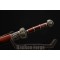 Chinese Sword Bawang Jian Clay Tempered With Pattern Steel Hand Forged Rosewood Scabbard Brass Carved