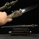 Chinese Sword Dragon Fumoren(龙头伏魔刃) Handmade Pattern Steel Blade Ebony Scabbard Clay Tempered Chinese Sword Dragon Fumoren(龙头伏魔刃) Handmade Pattern Steel Blade Ebony Scabbard Clay Tempered