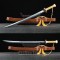 Chinese Sword Qing Dao Handmade Clay Tempered Blade Red Copper Fittings With Real Hamon