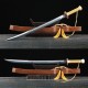 Chinese Sword Qing Dao Handmade Clay Tempered Blade Red Copper Fittings With Real Hamon