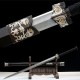 Chinese Sword Han Dynasty Jiaolong Hand Forged Damascus Steel Pure copper Gilt gold Gilt Silver Embossed Dragon Decoration