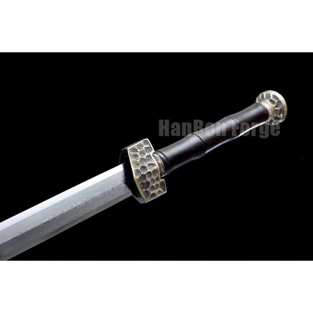 thumbnail image 2 of Han Jian,Chinese Swords Real,Hand Forged Damascus Steel Blades - Chinese Sword S 2 of 10