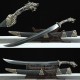 Chinese Sword Hailong Dao Dragon Design Handmade Pattern Steel Clay Tempered Blade Hand Polishing Rayskin Scabbard