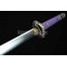 Chinese Sword Tang Dynasty Mudan Jian Hand Forged Pattern Steel With Purple Rayskin Scabbard Clay Tempered Blade
