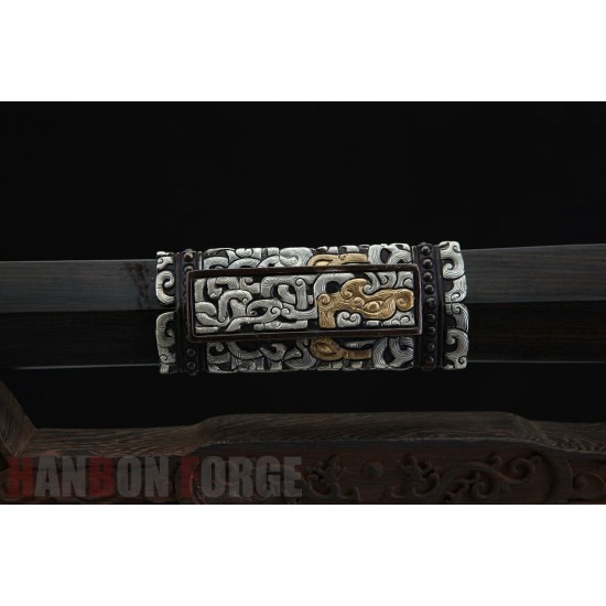 Chinese Han Dynasty General Jian Handmade Eight-sided 1095 Folded Steel With Clay Tempereed Blade