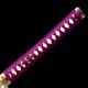 Handmade Japanese Katana Sword – 1095 Steel, Purple Tsuka-Ito, White Gloss Saya, Golden Fittings