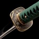 1095 High Carbon Steel Katana – Green Tsuka-Ito, Bamboo Tsuba, Mirror Polished Blade 1095 High Carbon Steel Katana – Green Tsuka-Ito, Bamboo Tsuba, Mirror Polished Blade