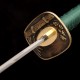 1095 High Carbon Steel Katana – Green Tsuka-Ito, Bamboo Tsuba, Mirror Polished Blade 1095 High Carbon Steel Katana – Green Tsuka-Ito, Bamboo Tsuba, Mirror Polished Blade
