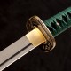 1095 High Carbon Steel Katana – Green Tsuka-Ito, Bamboo Tsuba, Mirror Polished Blade 1095 High Carbon Steel Katana – Green Tsuka-Ito, Bamboo Tsuba, Mirror Polished Blade