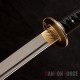 Hand-Forged Japanese Katana Sword | 1095 Steel | Wolf & Moon Themed Fittings | Black Tsuka-Ito | Matte Black Saya Hand-Forged Japanese Katana Sword | 1095 Steel | Wolf & Moon Themed Fittings | Black Tsuka-Ito | Matte Black Saya