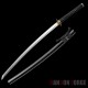 Hand-Forged Japanese Katana Sword | 1095 Steel | Wolf & Moon Themed Fittings | Black Tsuka-Ito | Matte Black Saya Hand-Forged Japanese Katana Sword | 1095 Steel | Wolf & Moon Themed Fittings | Black Tsuka-Ito | Matte Black Saya