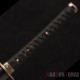 Hand-Forged Japanese Katana Sword | 1095 Steel | Wolf & Moon Themed Fittings | Black Tsuka-Ito | Matte Black Saya Hand-Forged Japanese Katana Sword | 1095 Steel | Wolf & Moon Themed Fittings | Black Tsuka-Ito | Matte Black Saya