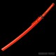 Hand-Forged Japanese Katana Sword – T10 Steel, Red Cotton Wrap, Mirror Polished Blade