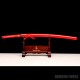 Hand-Forged Japanese Katana Sword – T10 Steel, Red Cotton Wrap, Mirror Polished Blade