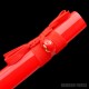 Hand-Forged Japanese Katana Sword – T10 Steel, Red Cotton Wrap, Mirror Polished Blade