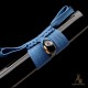 Handmade T10 Steel Katana Sword with Blue Ito, Black Rayskin, Eagle Fittings, and Mirror Polished Blade