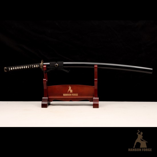Handmade Japanese Katana Sword | T10 Steel Shinogi-Zukuri with Wave-Themed Fittings & Mirror Polish Handmade Japanese Katana Sword | T10 Steel Shinogi-Zukuri with Wave-Themed Fittings & Mirror Polish