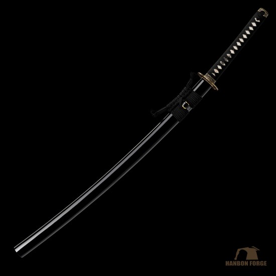 Handmade Japanese Katana Sword | T10 Steel Shinogi-Zukuri with Wave-Themed Fittings & Mirror Polish Handmade Japanese Katana Sword | T10 Steel Shinogi-Zukuri with Wave-Themed Fittings & Mirror Polish