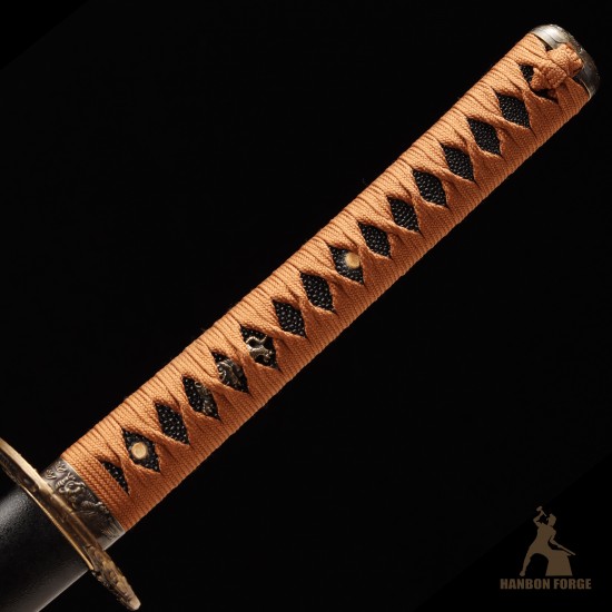 T10 Steel Handmade Samurai Katana | Tiger Theme Sword | Mirror Polished Japanese Sword