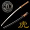 T10 Steel Handmade Samurai Katana | Tiger Theme Sword | Mirror Polished Japanese Sword