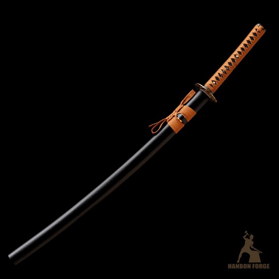 T10 Steel Handmade Samurai Katana | Tiger Theme Sword | Mirror Polished Japanese Sword