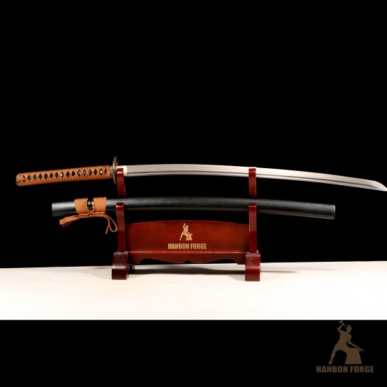T10 Steel Handmade Samurai Katana | Tiger Theme Sword | Mirror Polished Japanese Sword