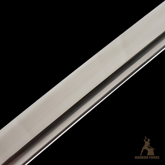 Handmade T10 Steel Samurai Katana | Black & White Rayskin Sword | Samurai & Japanese Architecture Fittings