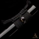 Handmade T10 Steel Samurai Katana | Black & White Rayskin Sword | Samurai & Japanese Architecture Fittings