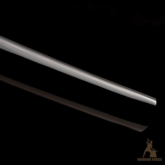Handmade T10 Steel Samurai Katana | Black & White Rayskin Sword | Samurai & Japanese Architecture Fittings
