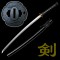 Handmade T10 Steel Samurai Katana | Black & White Rayskin Sword | Samurai & Japanese Architecture Fittings