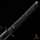 Hand-Forged T10 Steel Katana Sword with Black Snake-Themed Fittings and Matte Black Saya