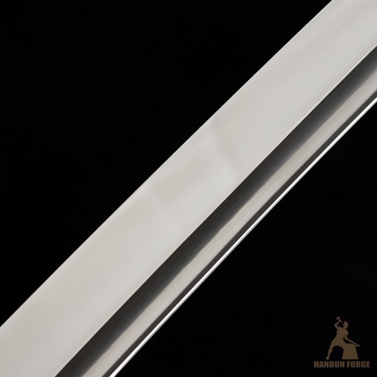 Hand-Forged T10 Steel Katana Sword with Black Snake-Themed Fittings and Matte Black Saya