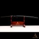 Hand-Forged T10 Steel Katana Sword with Black Snake-Themed Fittings and Matte Black Saya