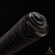 Hand-Forged T10 Steel Katana Sword with Black Snake-Themed Fittings and Matte Black Saya