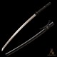 Hand-Forged T10 Steel Katana Sword with Black Snake-Themed Fittings and Matte Black Saya