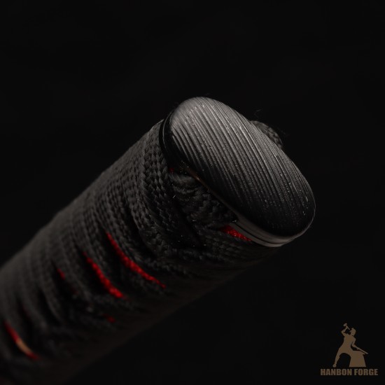 Handforged T10 Steel Mirror Polished Katana with Black Glossy Saya Handforged T10 Steel Mirror Polished Katana with Black Glossy Saya